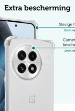 Forterra Forterra OnePlus 13R Hoesje Shockproof - Transparant - 2 PACK