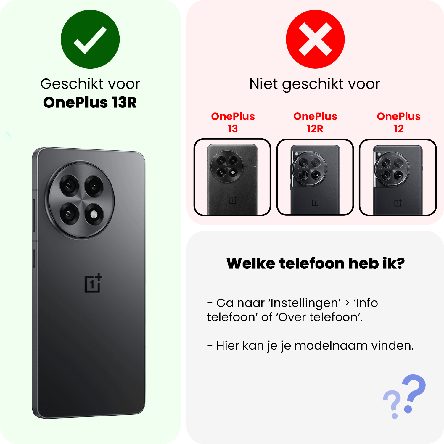 Forterra Forterra OnePlus 13R Hoesje Siliconen Met Screenprotector - Transparant