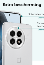 Forterra Forterra OnePlus 13R Hoesje Siliconen Met Screenprotector - Transparant
