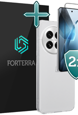 Forterra Forterra OnePlus 13R Hoesje Siliconen Met 2x Screenprotector - Transparant