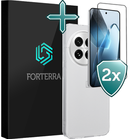 Forterra Forterra OnePlus 13R Hoesje Siliconen Met 2x Screenprotector - Transparant