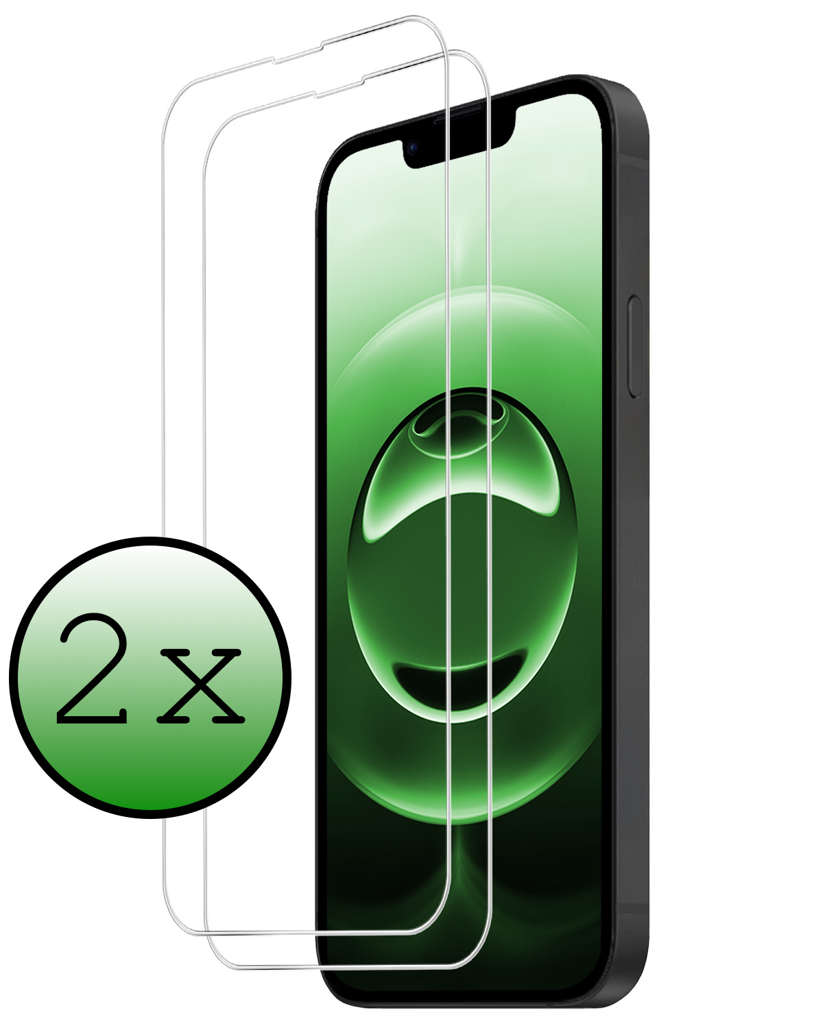 BASEY. BASEY. iPhone 16E Screenprotector Glas Met Dichte Notch - 2 PACK