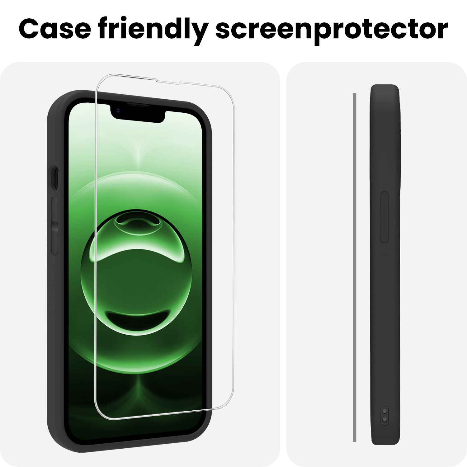 BASEY. BASEY. iPhone 16E Screenprotector Glas Met Dichte Notch - 2 PACK