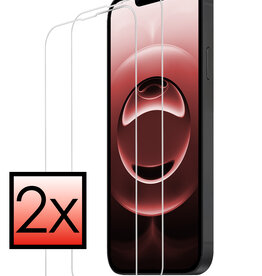 NoXx NoXx iPhone 16E Screenprotector Glas Met Dichte Notch - 2 PACK