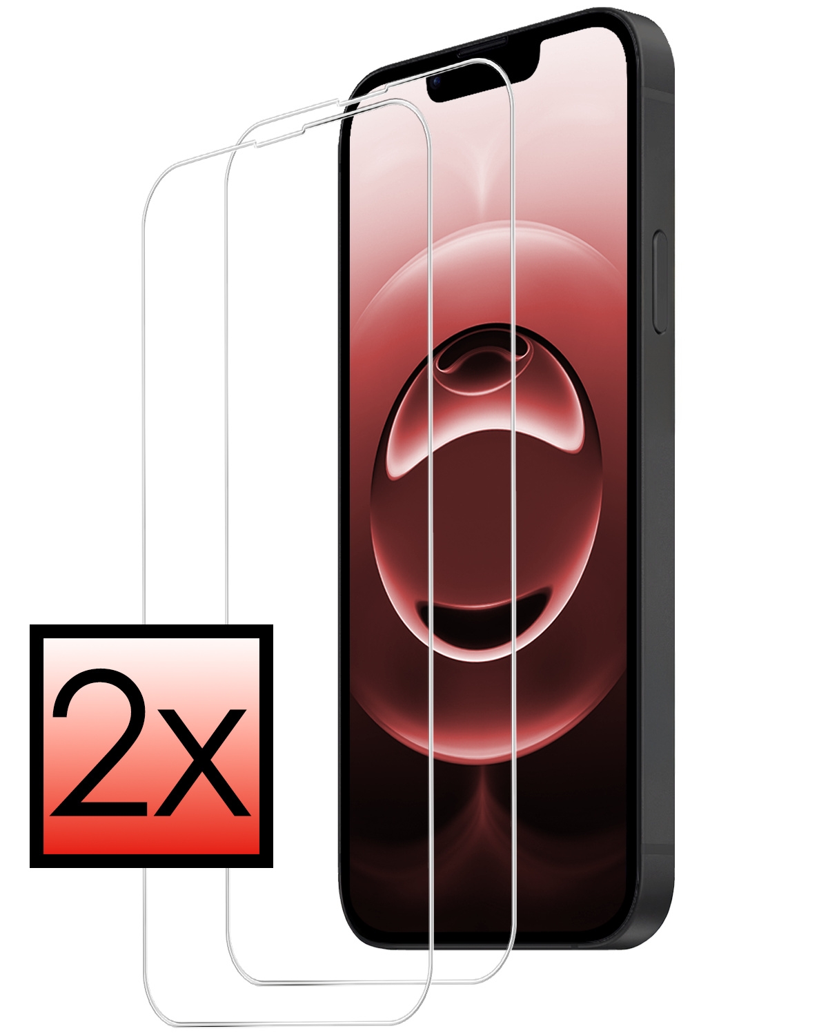 NoXx NoXx iPhone 16E Screenprotector Glas Met Dichte Notch - 2 PACK