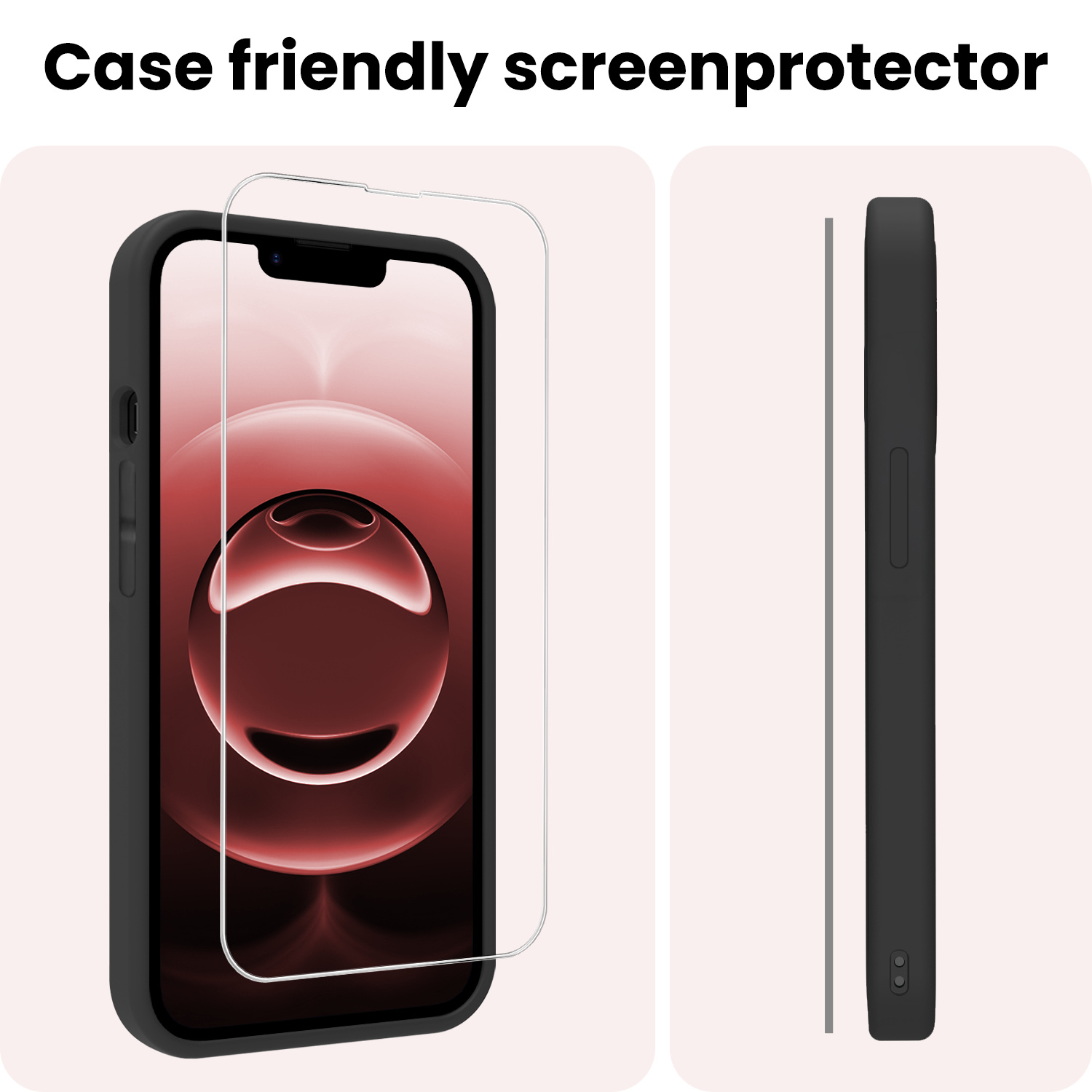 NoXx NoXx iPhone 16E Screenprotector Glas Met Dichte Notch - 3 PACK