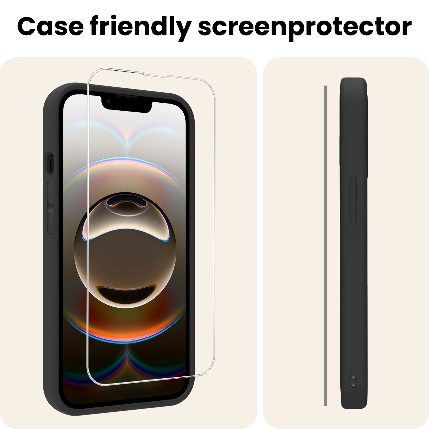 Nomfy Nomfy iPhone 16E Screenprotector Glas Met Dichte Notch