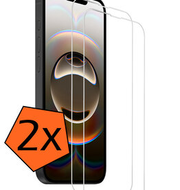 Nomfy Nomfy iPhone 16E Screenprotector Glas Met Dichte Notch - 2 PACK