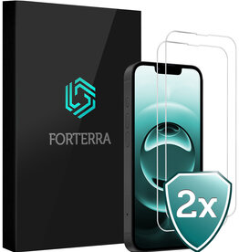 Forterra Forterra iPhone 16E Screenprotector Glas Met Dichte Notch - 2 PACK