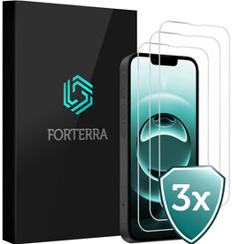Forterra Forterra iPhone 16E Screenprotector Glas Met Dichte Notch - 3 PACK