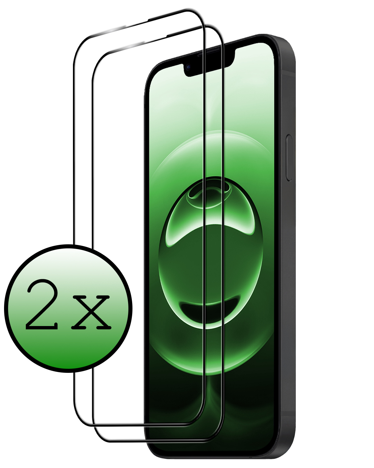 BASEY. BASEY. iPhone 16E Screenprotector Glas Full Cover 2D - 2 PACK