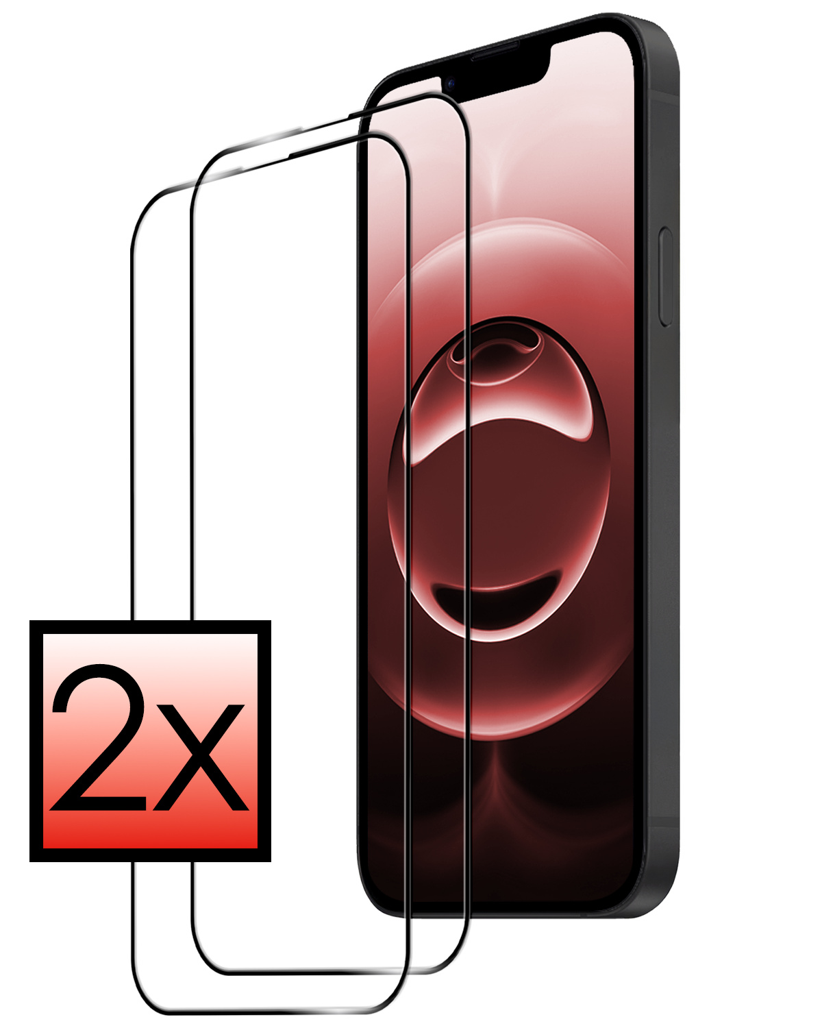 NoXx NoXx iPhone 16E Screenprotector Glas Full Cover 2D - 2 PACK