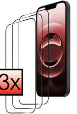 NoXx NoXx iPhone 16E Screenprotector Glas Full Cover 2D - 3 PACK