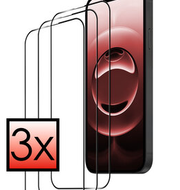 NoXx NoXx iPhone 16E Screenprotector Glas Full Cover 2D - 3 PACK