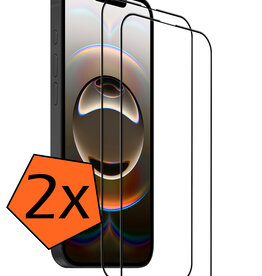 Nomfy Nomfy iPhone 16E Screenprotector Glas Full Cover 2D - 2 PACK