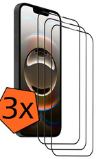 Nomfy Nomfy iPhone 16E Screenprotector Glas Full Cover 2D - 3 PACK