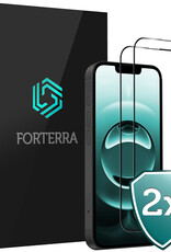 Forterra Forterra iPhone 16E Screenprotector Glas Full Cover 2D - 2 PACK