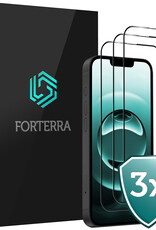 Forterra Forterra iPhone 16E Screenprotector Glas Full Cover 2D - 3 PACK