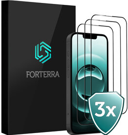 Forterra Forterra iPhone 16E Screenprotector Glas Full Cover 2D - 3 PACK