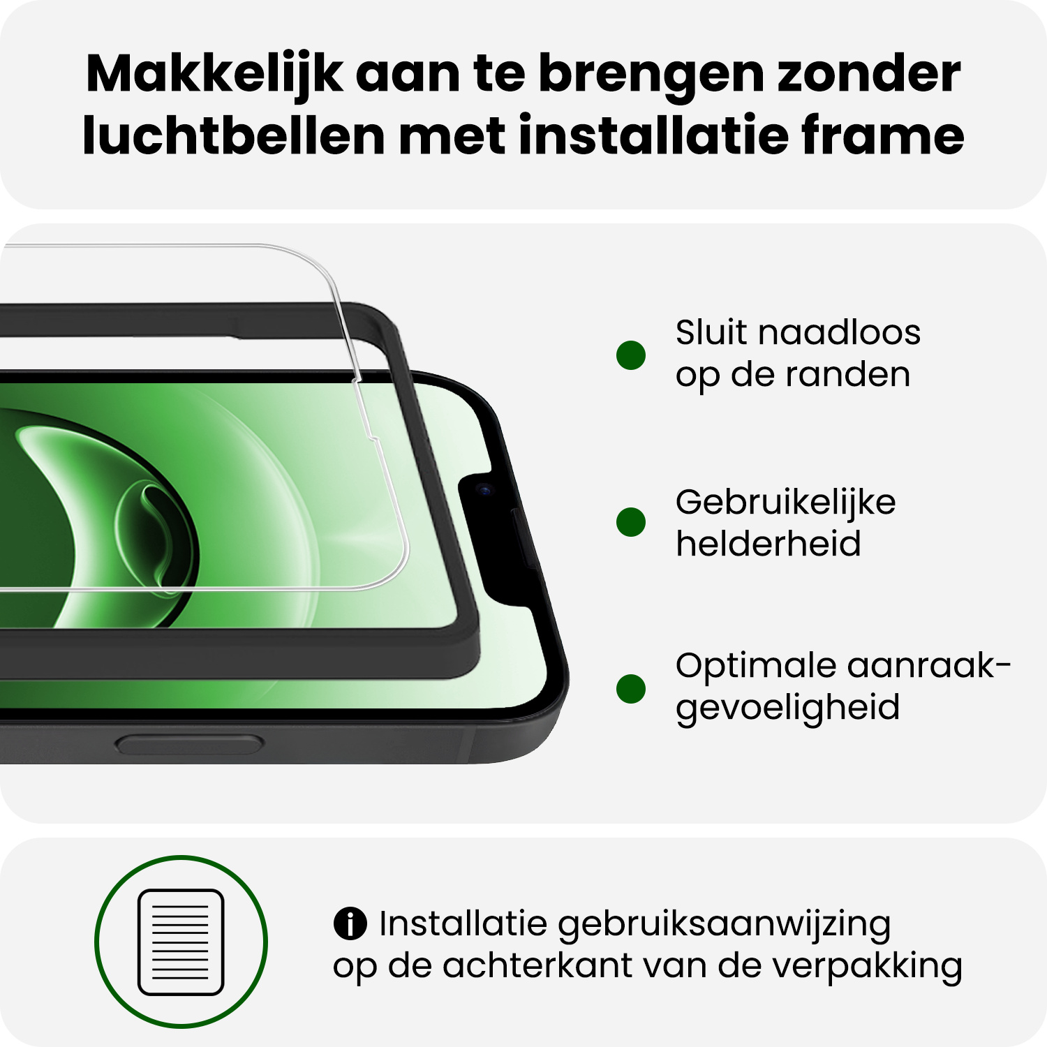 BASEY. BASEY. iPhone 16E Screenprotector Met Installatieframe - 2 PACK