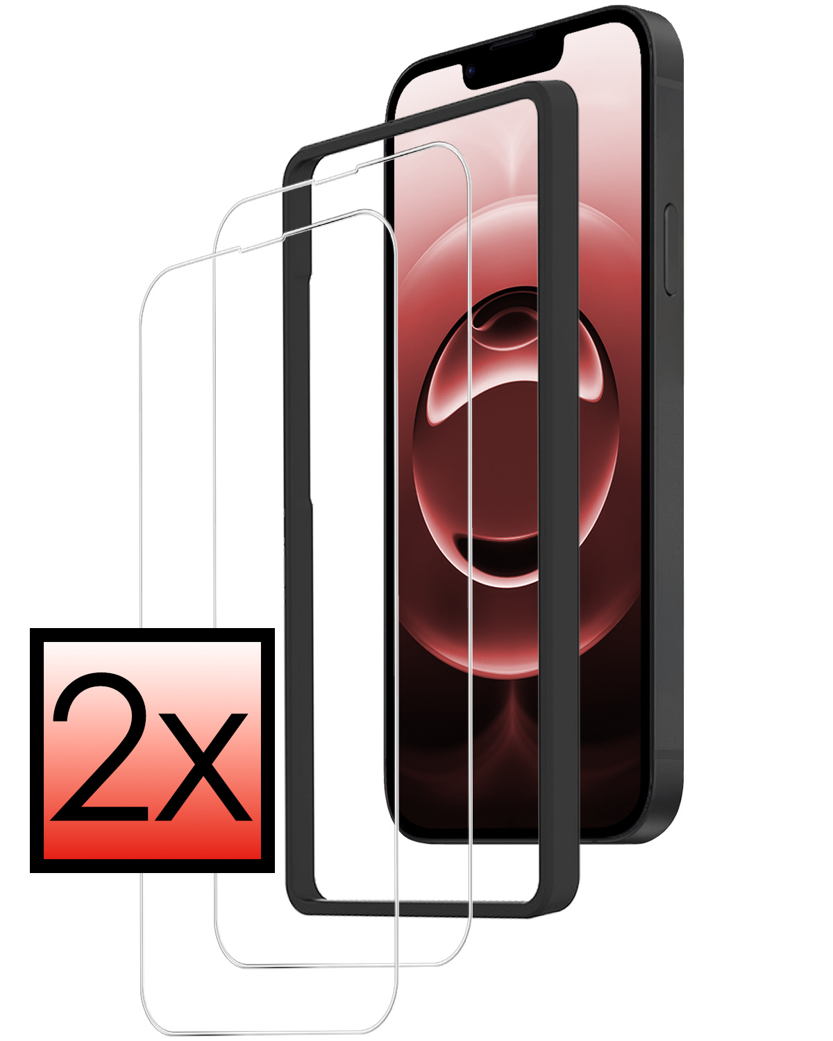 NoXx NoXx iPhone 16E Screenprotector Met Installatieframe - 2 PACK