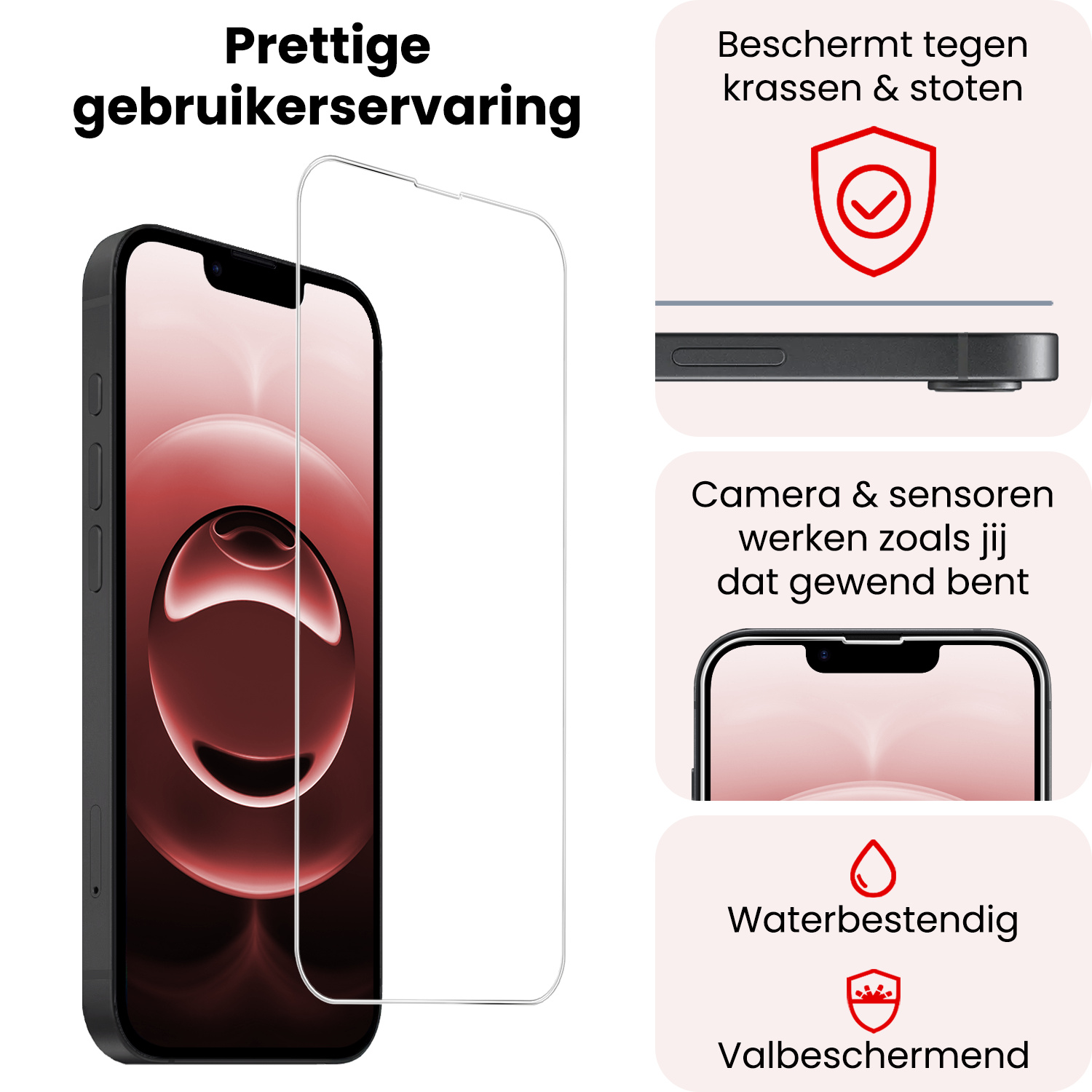NoXx NoXx iPhone 16E Screenprotector Met Installatieframe - 2 PACK