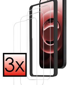 NoXx NoXx iPhone 16E Screenprotector Met Installatieframe - 3 PACK