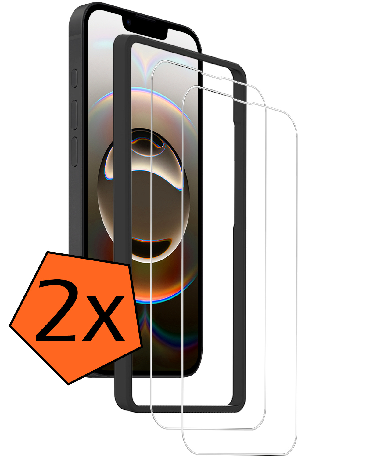 Nomfy Nomfy iPhone 16E Screenprotector Met Installatieframe - 2 PACK