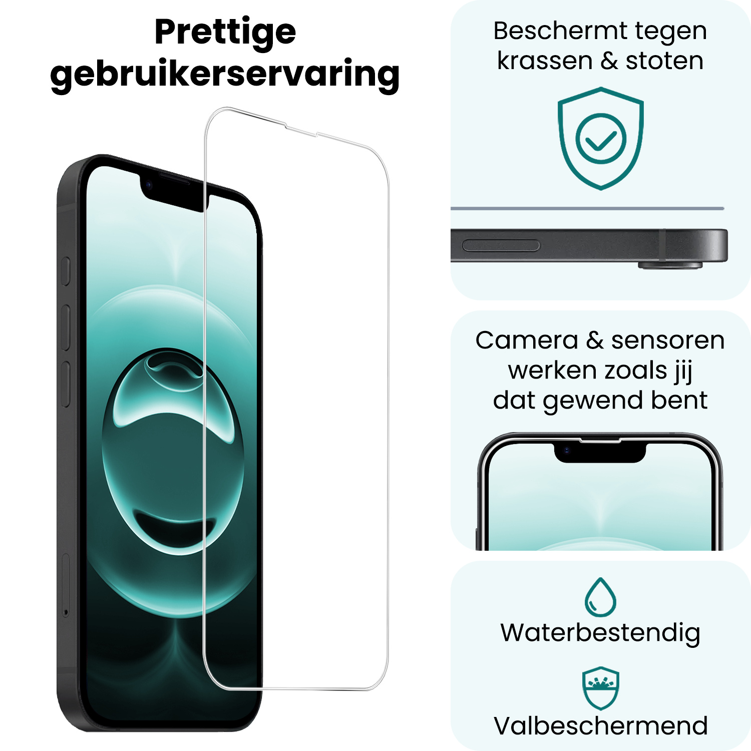 Forterra Forterra iPhone 16E Screenprotector Met Installatieframe