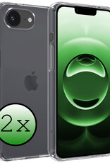 BASEY. BASEY. iPhone 16E Hoesje Siliconen - Transparant - 2 PACK