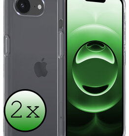 BASEY. BASEY. iPhone 16E Hoesje Siliconen - Transparant - 2 PACK