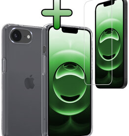 BASEY. BASEY. iPhone 16E Hoesje Siliconen Met Screenprotector Met Dichte Notch - Transparant