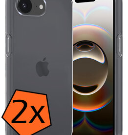 Nomfy Nomfy iPhone 16E Hoesje Siliconen - Transparant - 2 PACK