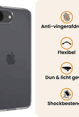 Nomfy Nomfy iPhone 16E Hoesje Siliconen Met Screenprotector Met Dichte Notch - Transparant