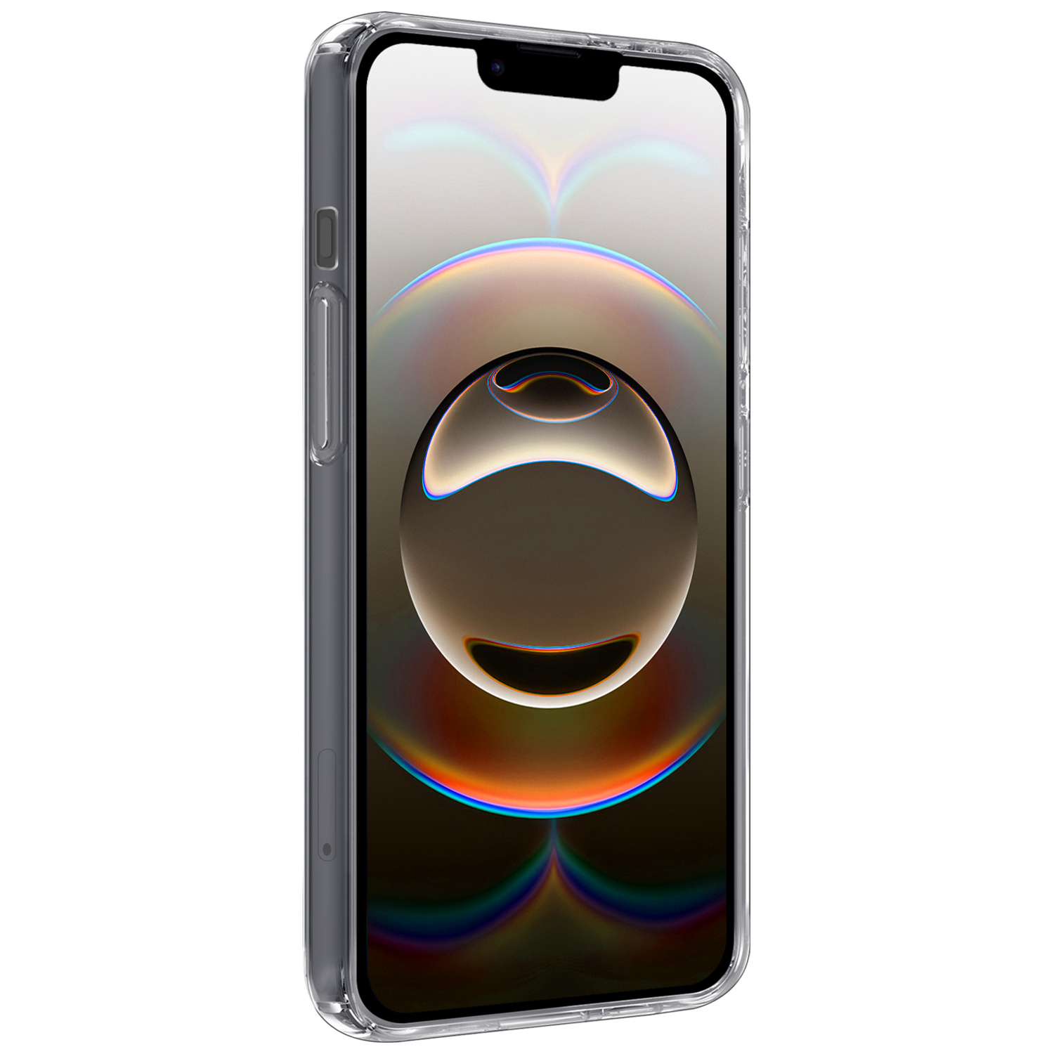 Nomfy Nomfy iPhone 16E Hoesje Siliconen Met Screenprotector Met Dichte Notch - Transparant