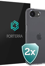 Forterra Forterra iPhone 16E Hoesje Siliconen - Transparant - 2 PACK