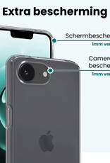 Forterra Forterra iPhone 16E Hoesje Siliconen - Transparant - 2 PACK
