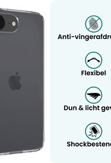 Forterra Forterra iPhone 16E Hoesje Siliconen Met 2x Screenprotector Met Dichte Notch - Transparant