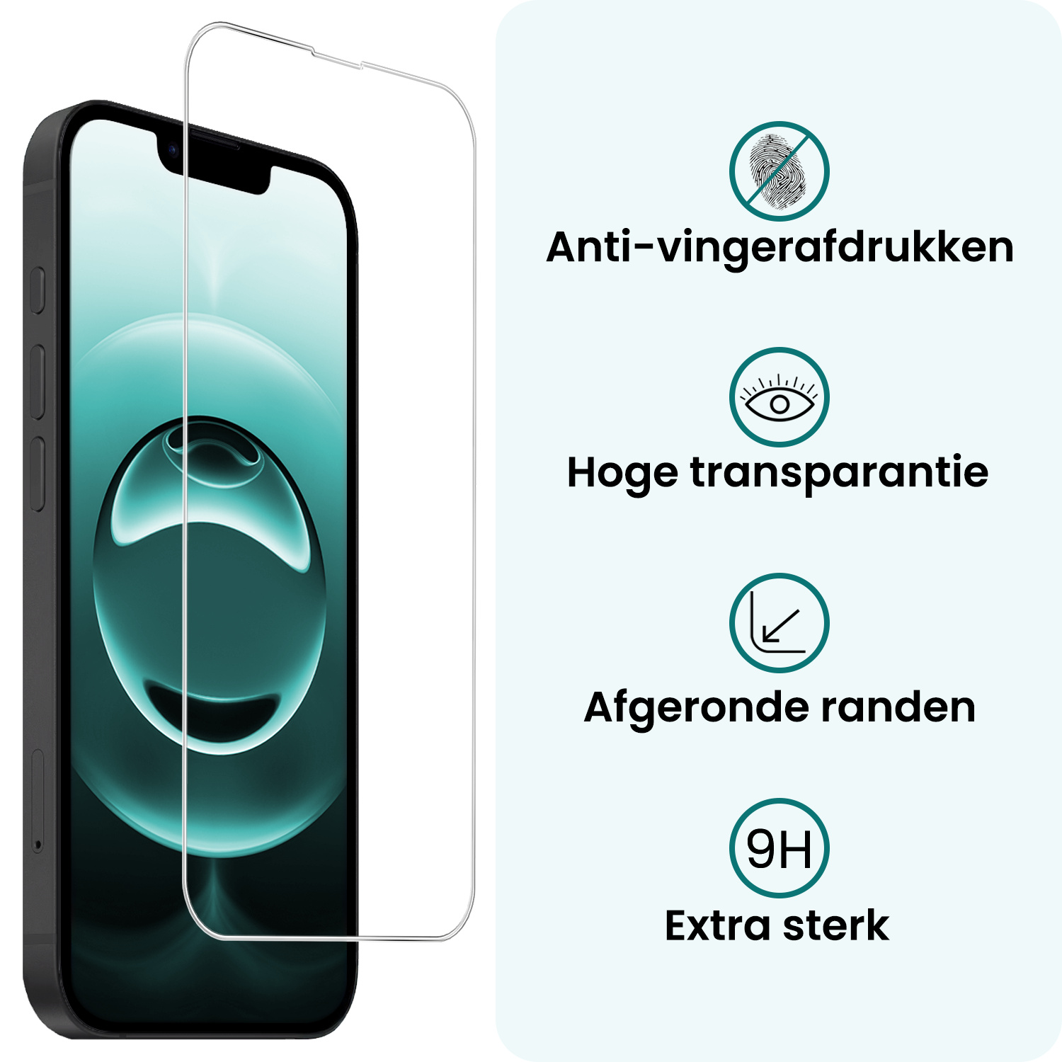 Forterra Forterra iPhone 16E Hoesje Siliconen Met 2x Screenprotector Met Dichte Notch - Transparant