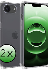 BASEY. BASEY. iPhone 16E Hoesje Shockproof - Transparant - 2 PACK