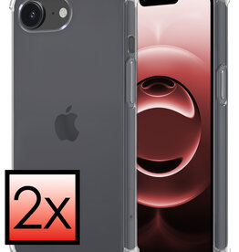 NoXx NoXx iPhone 16E Hoesje Shockproof - Transparant - 2 PACK