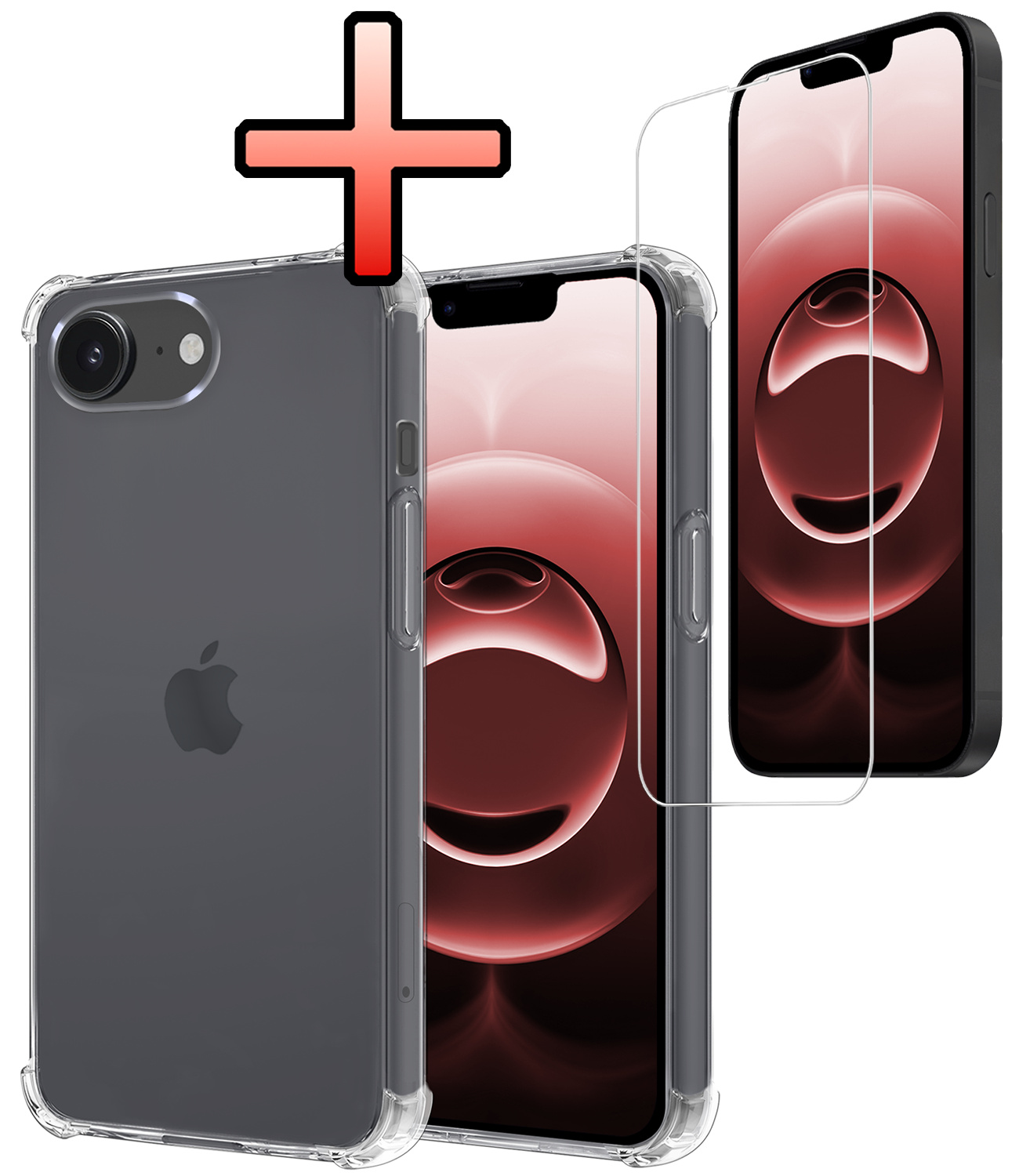 NoXx NoXx iPhone 16E Hoesje Shockproof Met Screenprotector Met Dichte Notch