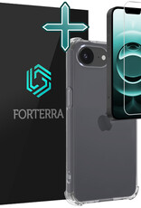 Forterra Forterra iPhone 16E Hoesje Shockproof Met Screenprotector Met Dichte Notch
