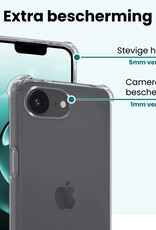 Forterra Forterra iPhone 16E Hoesje Shockproof Met 2x Screenprotector Met Dichte Notch