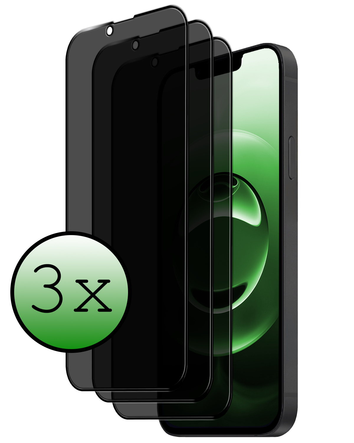 BASEY. BASEY. iPhone 16E Screenprotector Glas Privacy - 3 PACK