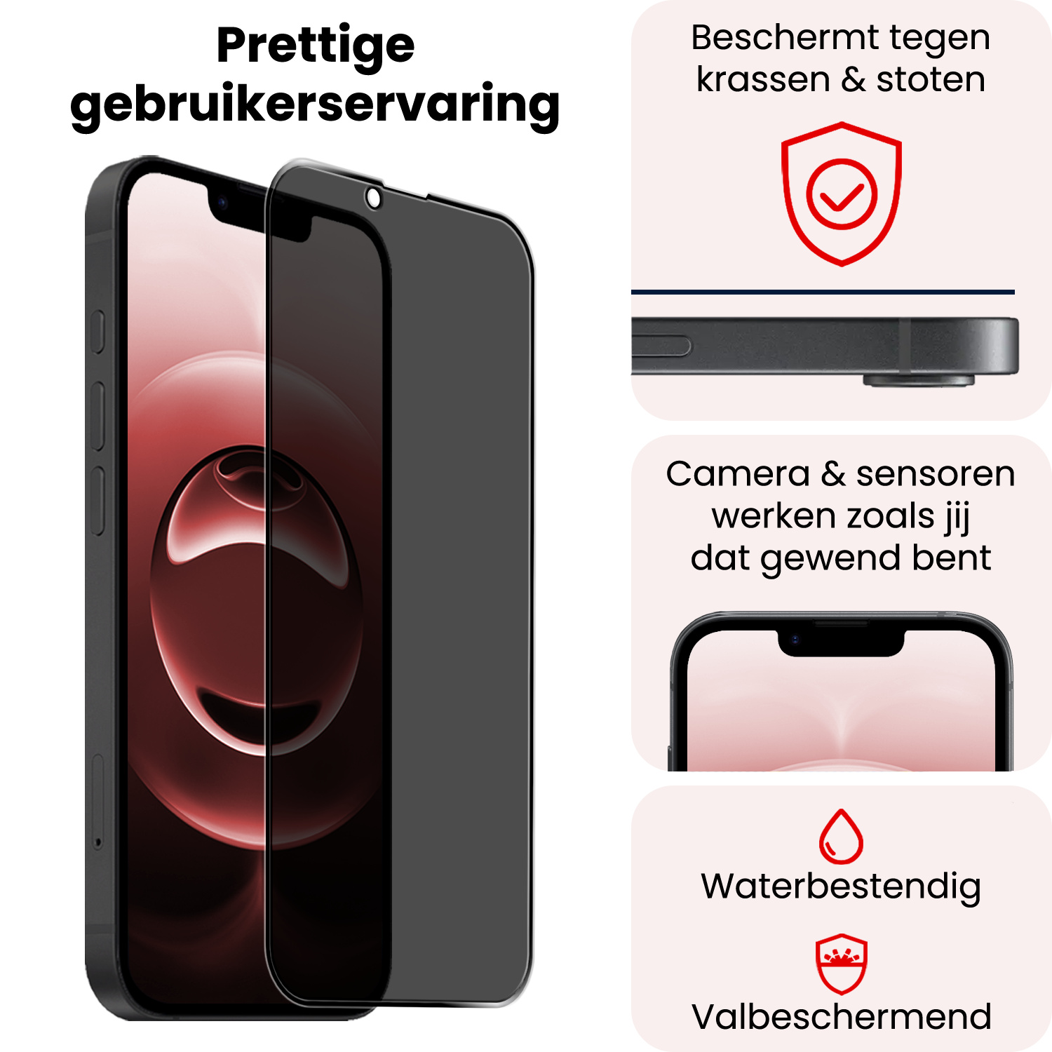 NoXx NoXx iPhone 16E Screenprotector Glas Privacy