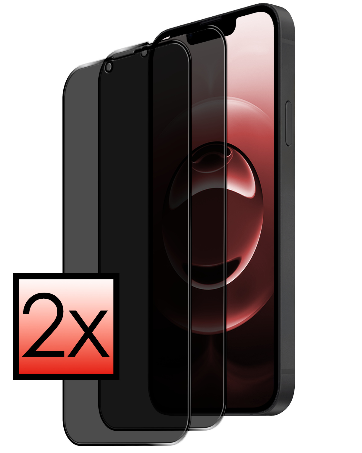 NoXx NoXx iPhone 16E Screenprotector Glas Privacy - 2 PACK