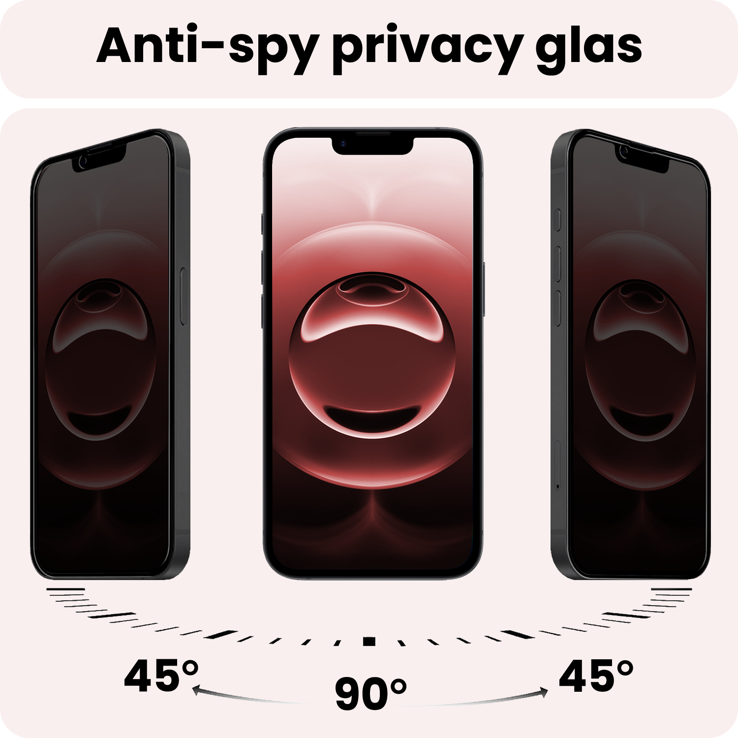 NoXx NoXx iPhone 16E Screenprotector Glas Privacy - 3 PACK