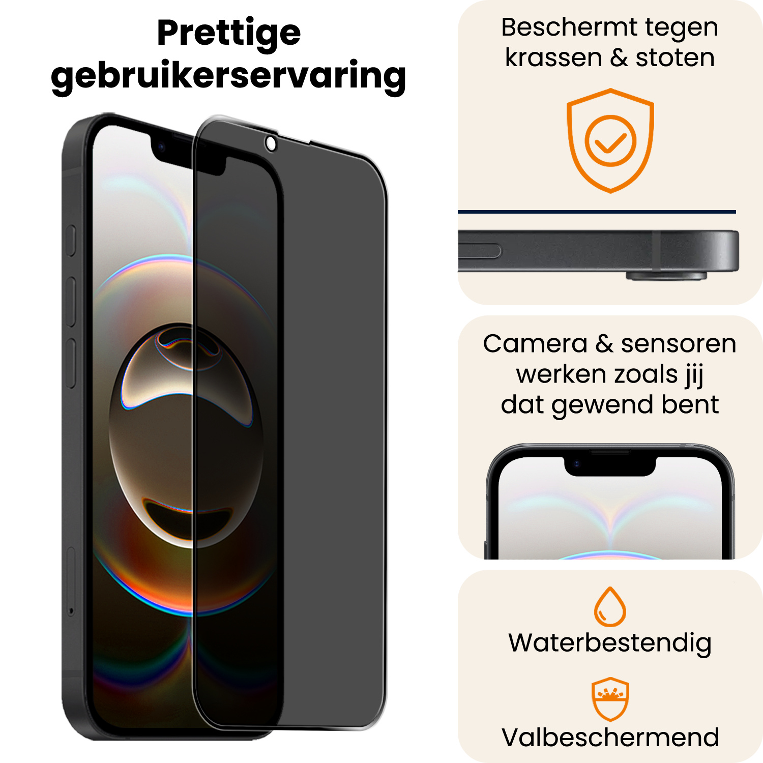 Nomfy Nomfy iPhone 16E Screenprotector Glas Privacy