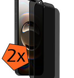 Nomfy Nomfy iPhone 16E Screenprotector Glas Privacy - 2 PACK